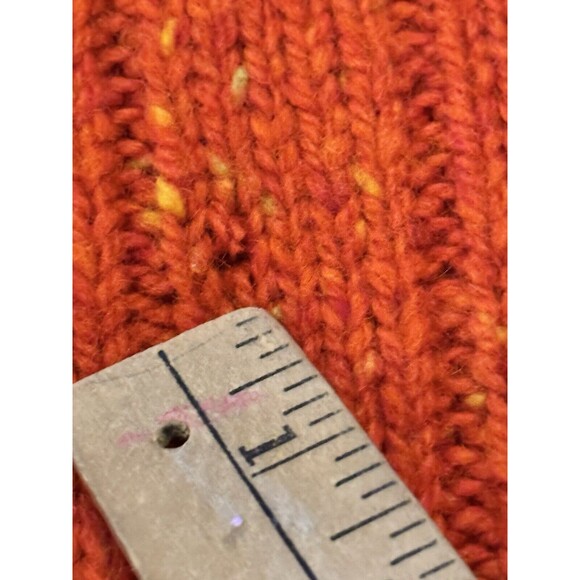 Guess Jeans Sweater Womens XXL 100%wool Vintage Cozy Soft Hongkong 80s Orange - Picture 8 of 10
